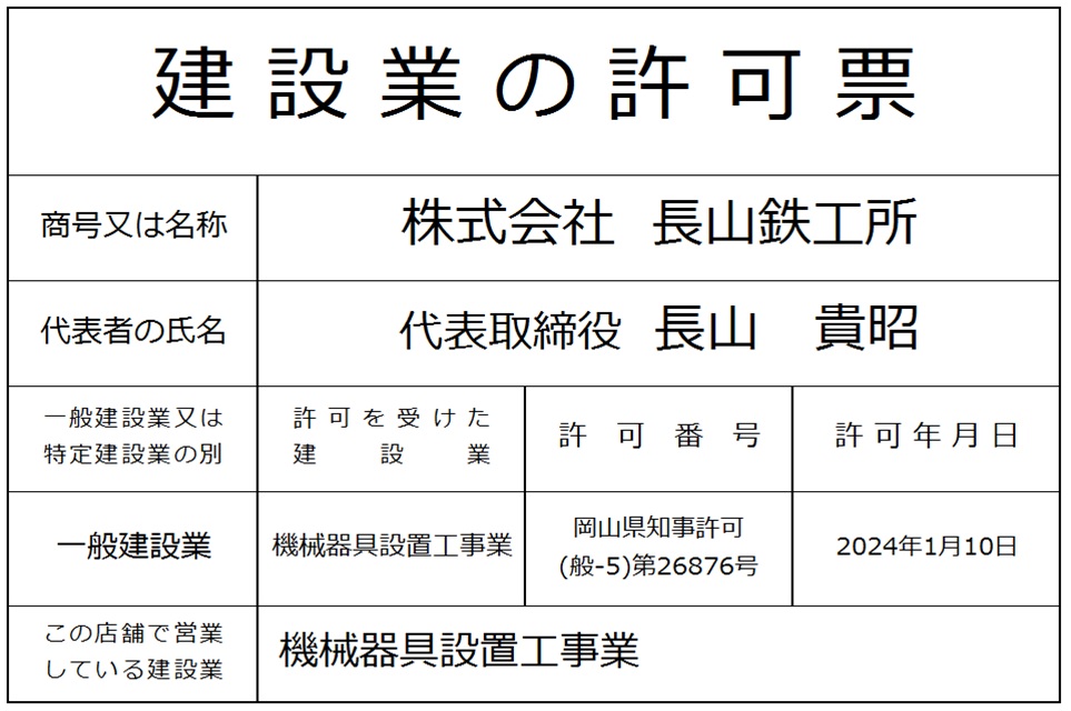 建設業許可